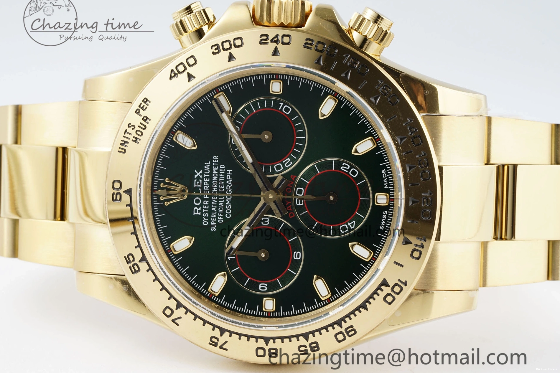 0502 Daytona 116508 QF 1:1 Best Edition Green Dial on YG Bracelet SA4130 V ComfortFit 1761